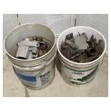 2 buckets of miscellaneous metals