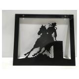 Barrel rider metal art