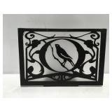 Bird metal art candle holder