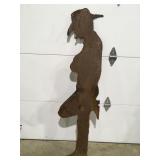 59" Metal, silhouette, cowboy
