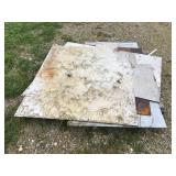 Metal sheeting pieces