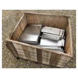 Wood box  with stainless items