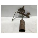 Metal art cowboy bell no dinger