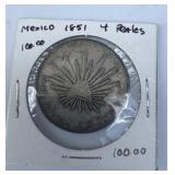 Mexico coin 1851