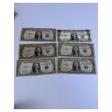 6- Blue seal silver certificates