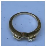 Princess diamond wrap ring 14k