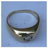 Menï¿½s single diamond ring 14k