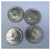 4- 1971 Kennedy half dollars