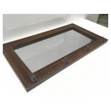 Framed mirror with hooks 27ï¿½ x 15ï¿½