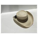 Cream colored straw hat