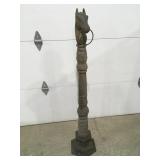 Metal Horsehead hitching Post 52ï¿½