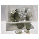 Smoked stemware two sizes