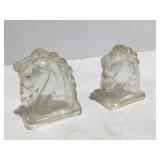 Glass horse heads