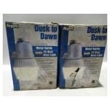 2 outdoor metal area lights