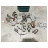 Horse tack hardware items, clevis snap rings