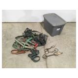 Horse tack in a tote
