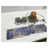 Keystone center caps license plate covers amber