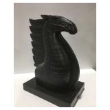 Large horse statue on marble