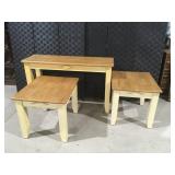 2 Side/end tables and sofa table