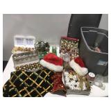 Christmas decor, ornaments and more in tote