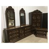 3 vintage dressers and nightstand