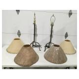 Metal framed lamps 4 shades