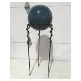 Terra-cotta gazing ball damaged metal frame