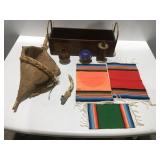 Decor items in a basket