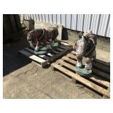 Large concrete Belgium horses