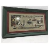 Cross stitch framed