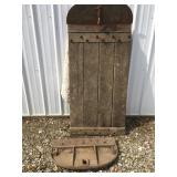 Vintage, heavy duty horse drawn wood sled