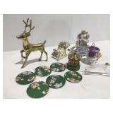 Christmas decor brass deer