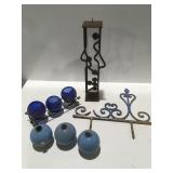 Metal and glass decor