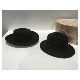 Black hats wool/ felt