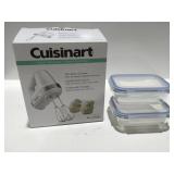 Cuisnart used hand mixer & small glass covered
