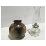 Pottery and oil lamp