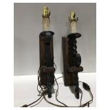 2 Mid century wall hanging lamps