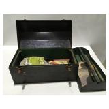 Large metal toolbox with contents