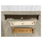 3 Wall hanging wood shelvesLongest one is 63