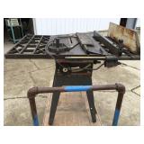 Craftsman 3 hp 10 inch table saw cart not