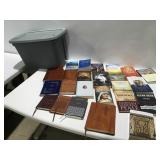Religious books in a tote