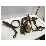 Vintage pool/tree climbers and belts