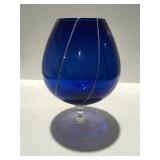 Large cobalt blue glass decor 12 1/2"tall