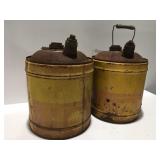 2 Shell oil 5 gallon cans no shipping