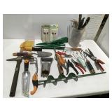 Outdoor gardening, tools, and markers