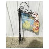 Outdoor metal flag holders