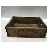 Vintage cotton club wood crate