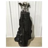 Golf clubs and bag