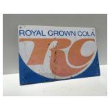 RC royal crown cola metal sign