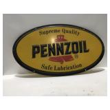 Pennzoil oval plastic sign